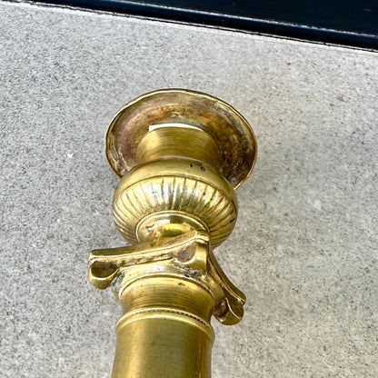 🕯️ Paire de Bougeoirs en Laiton XIXe – Style Néoclassique