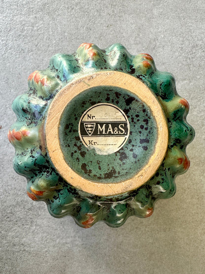 Vase « Melon » en céramique émaillée cannelée – Michael Andersen & Sons