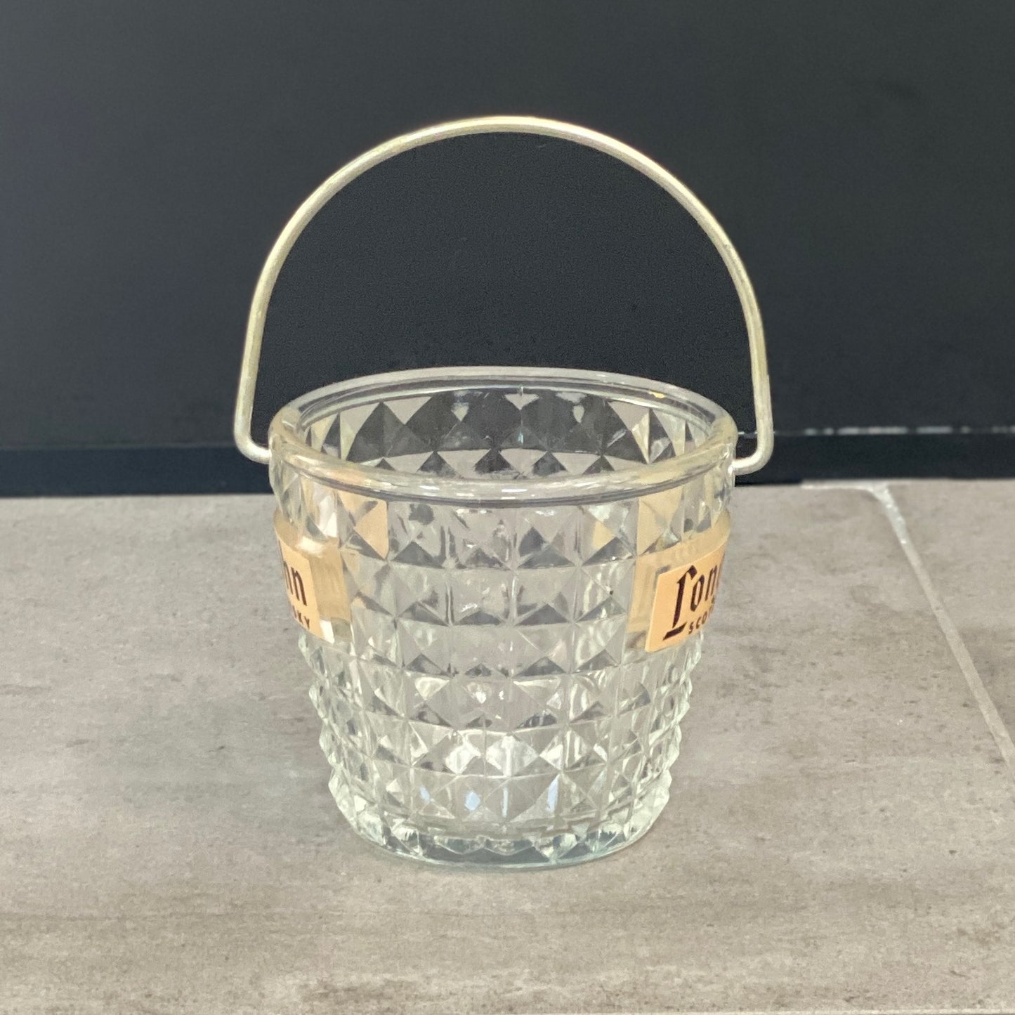 Seau à glaçons Vintage - Long John Whisky - En verre - petit modèle