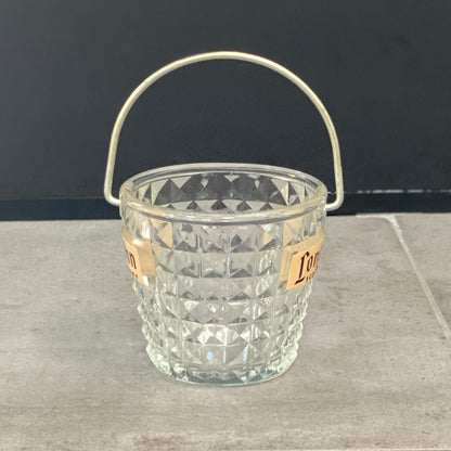 Seau à glaçons Vintage - Long John Whisky - En verre - petit modèle