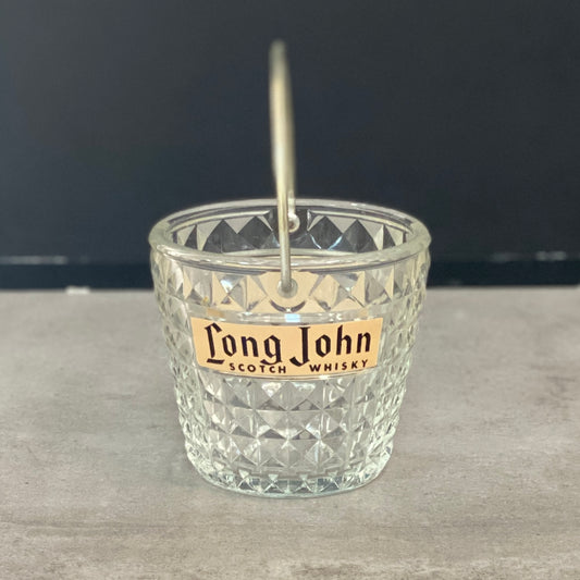 Seau à glaçons Vintage - Long John Whisky - En verre - petit modèle