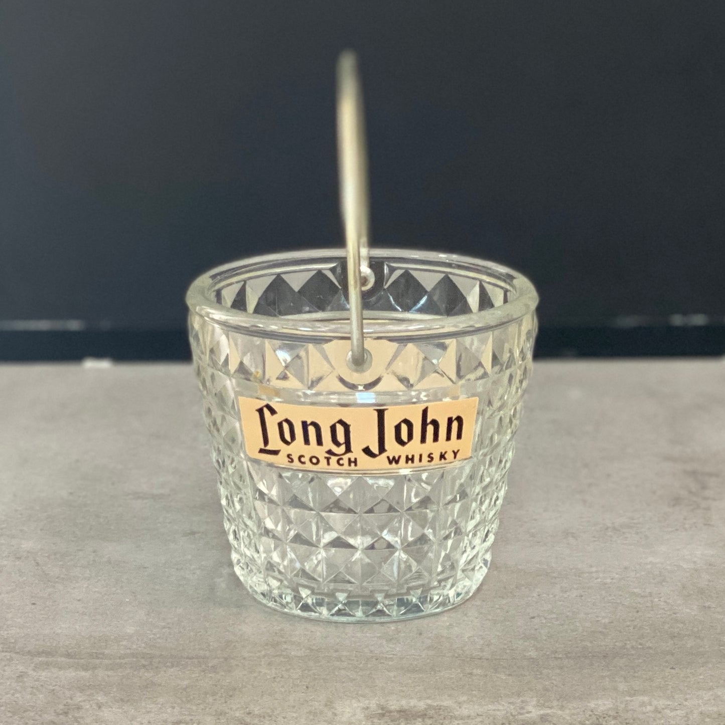 Seau à glaçons Vintage - Long John Whisky - En verre - petit modèle