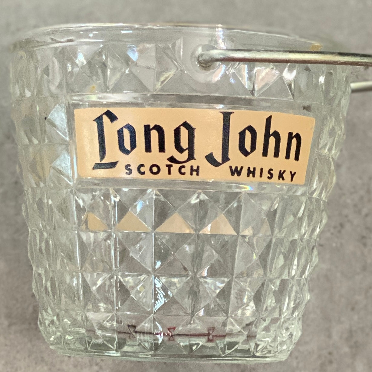 Seau à glaçons Vintage - Long John Whisky - En verre - petit modèle