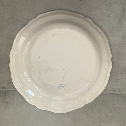 Grand plat, rond en faïence Henriot de Quimper - Circa 1900 - Bretagne