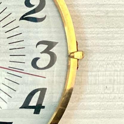 Horloge blanche vintage en formica - marque Kiplé - Années 60-70