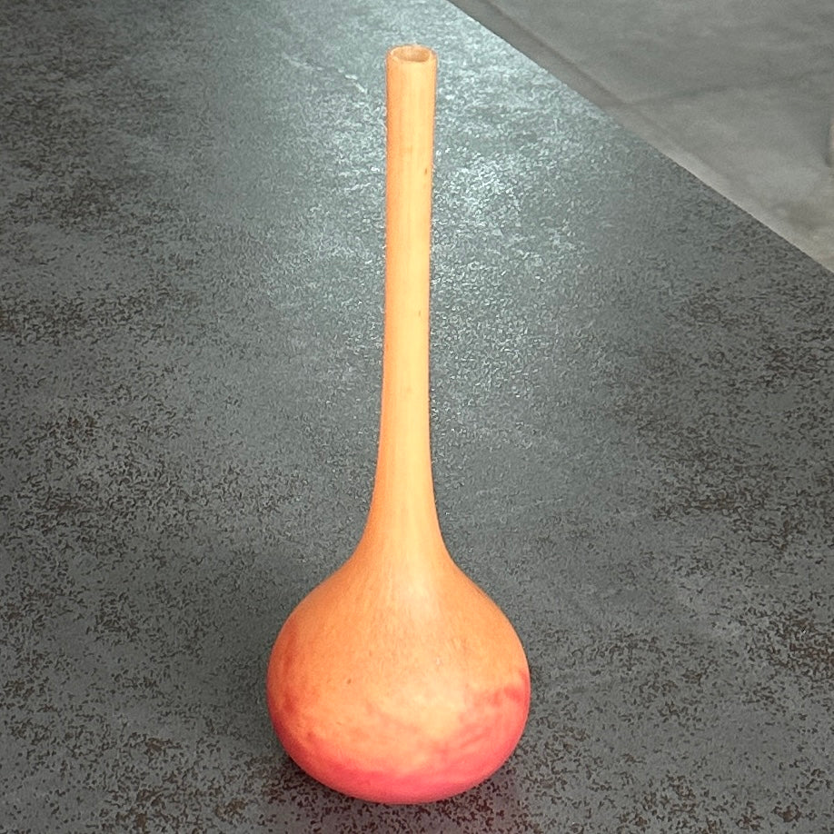 Soliflore signé DAUM Nancy - verre marmoréen orange – Art Nouveau