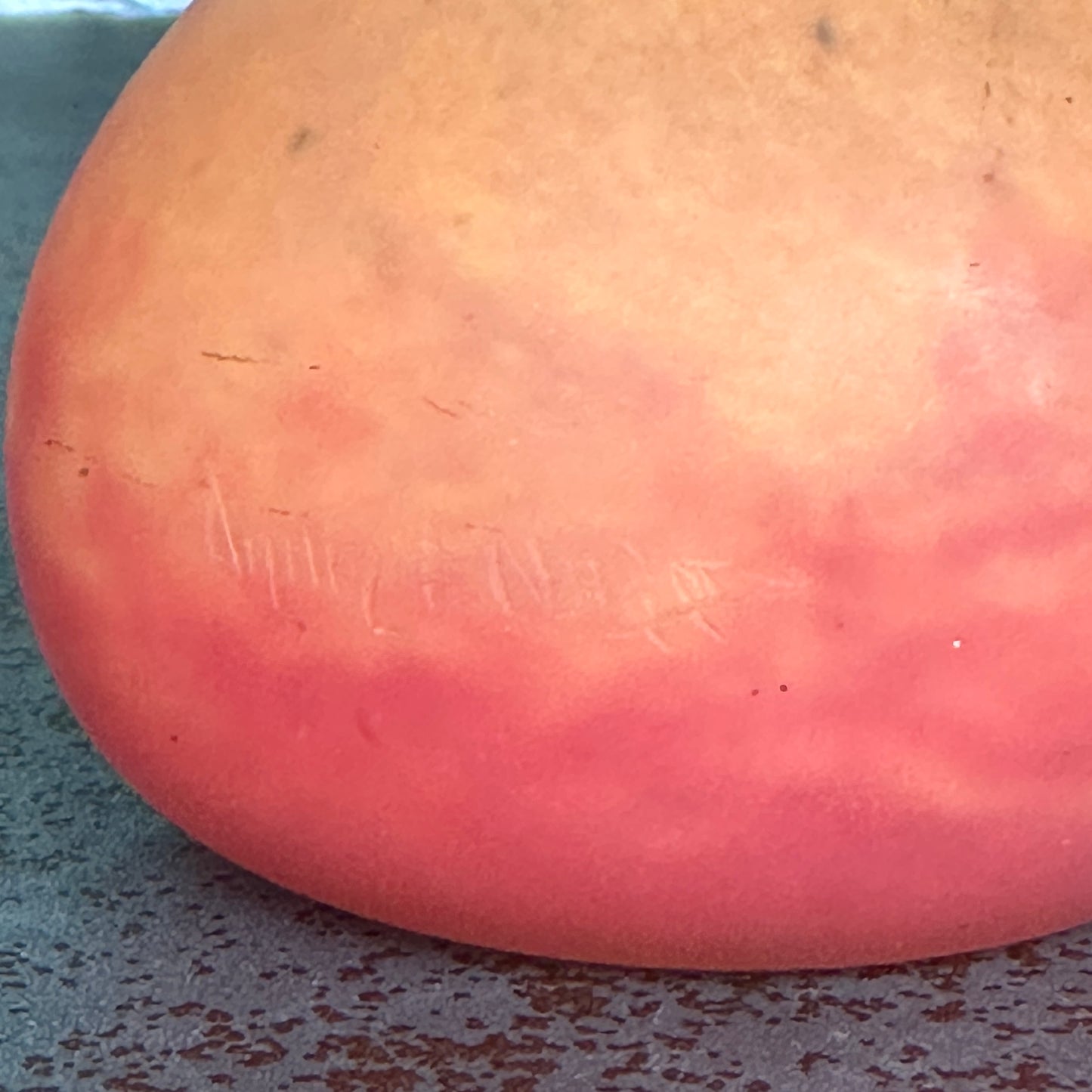 Soliflore signé DAUM Nancy - verre marmoréen orange – Art Nouveau