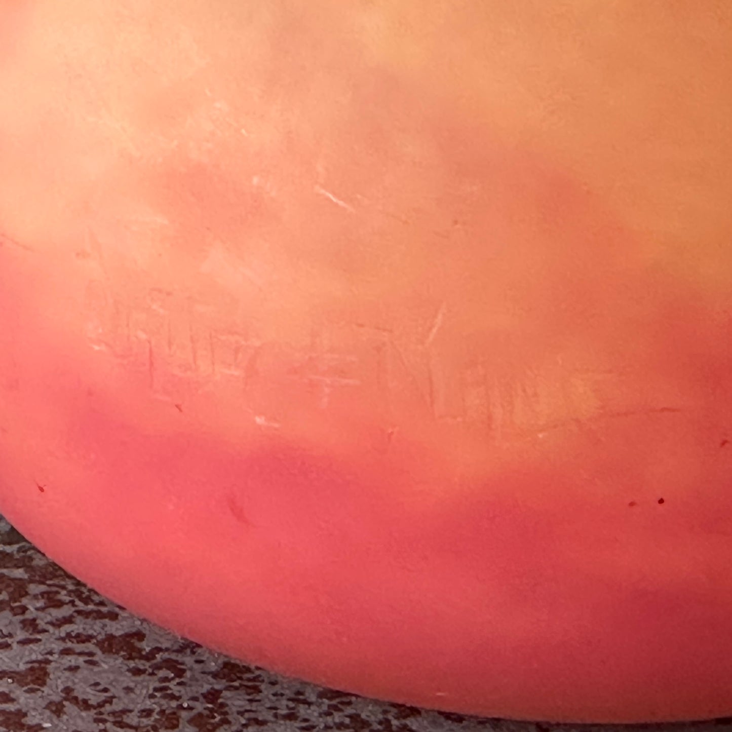 Soliflore signé DAUM Nancy - verre marmoréen orange – Art Nouveau