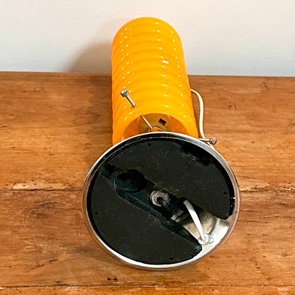 Lampe Vintage Orange – Base Tulipe Chromée & Abat-Jour en Verre