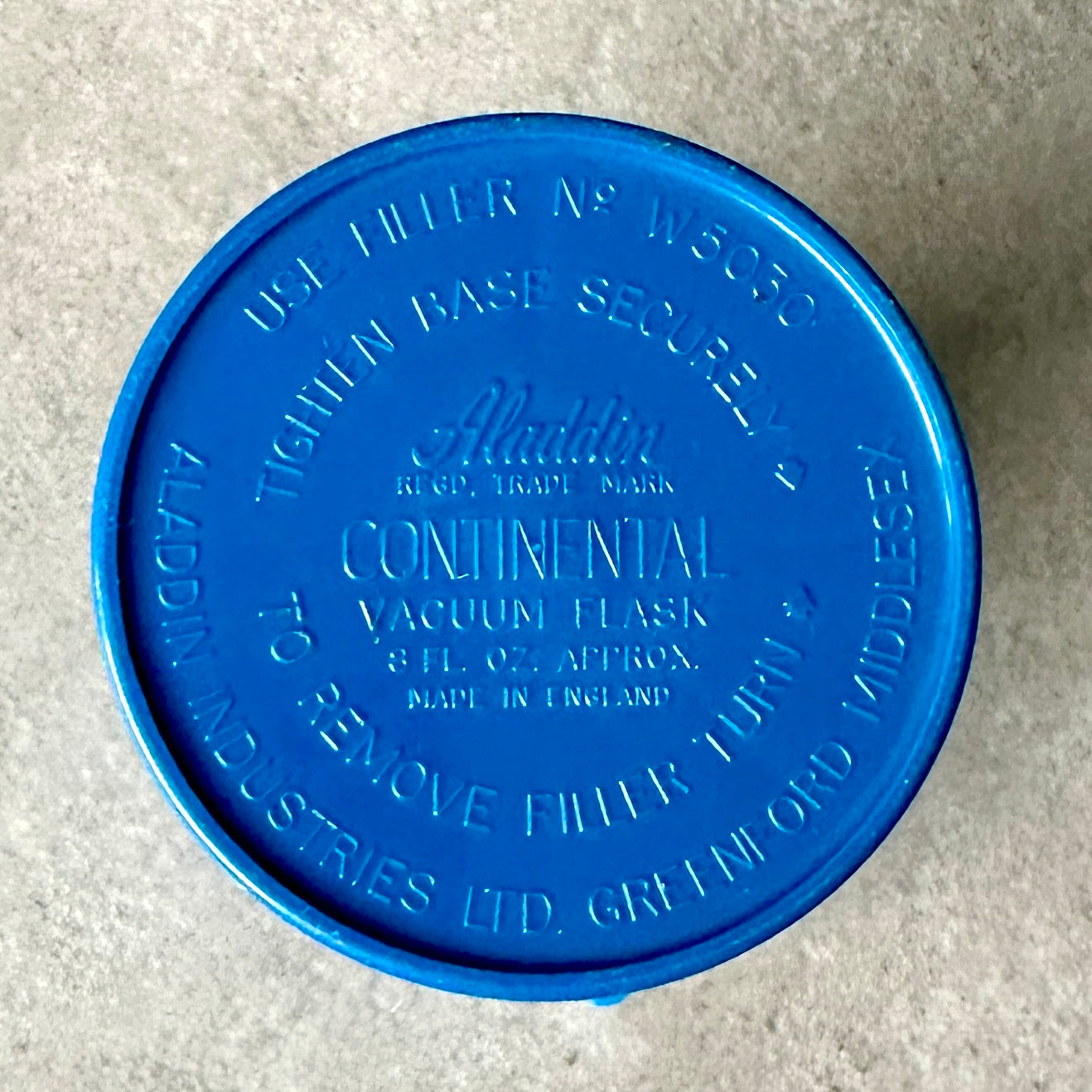 Dessous thermos Aladdin Continental Made in England