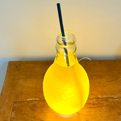 Lampe en Verre "Bouteille de Soda" type Orangina - Années 80