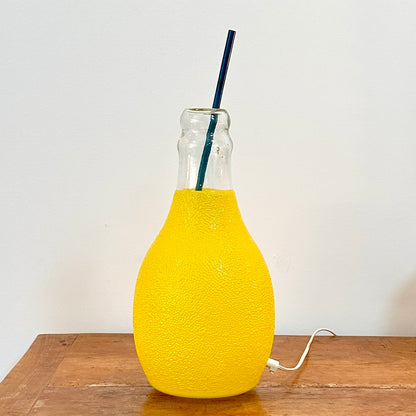 Lampe en Verre "Bouteille de Soda" type Orangina - Années 80