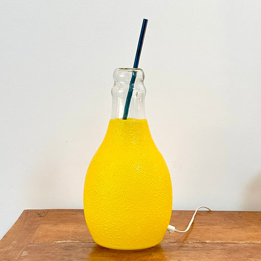 Lampe en Verre "Bouteille de Soda" type Orangina - Années 80