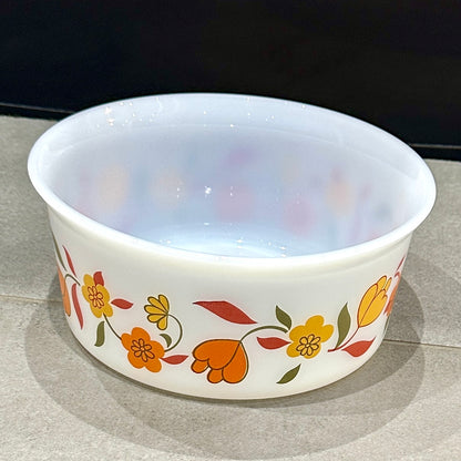 Saladier Arcopal Vintage - Motif Fleur Orange -🌼