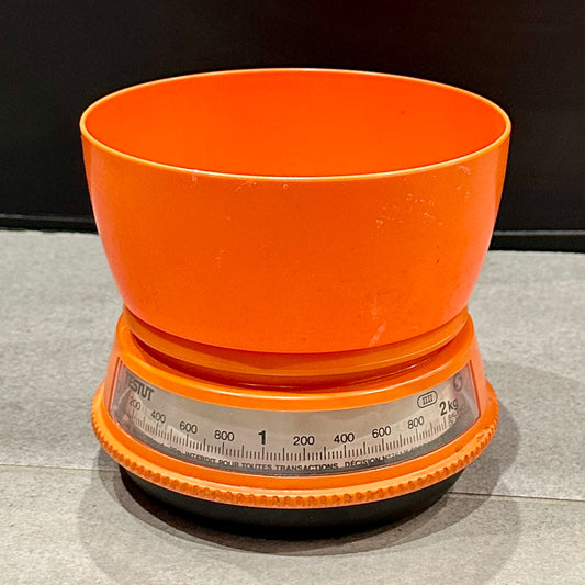 Balance Vintage Testut – Années 70 – Plastique Orange – Fonctionnelle