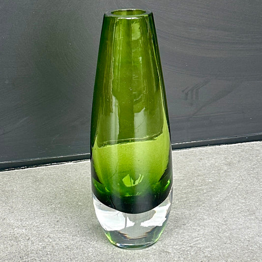 Vase en Verre Scandinave Vintage Vert