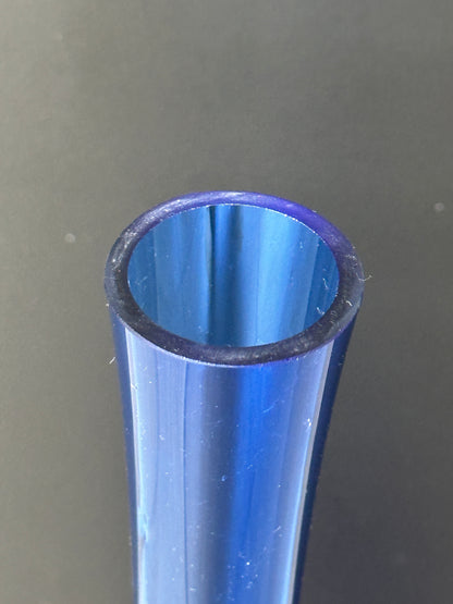 Soliflore en Verre Bleu Vintage des Années 80 – Élégance et Style Rétro