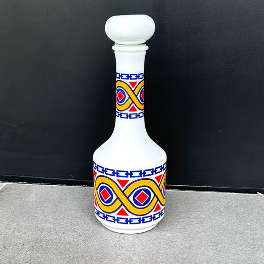 Carafe Arcopal Vintage des Années 70 – Pièce Unique à Motifs Géométriques