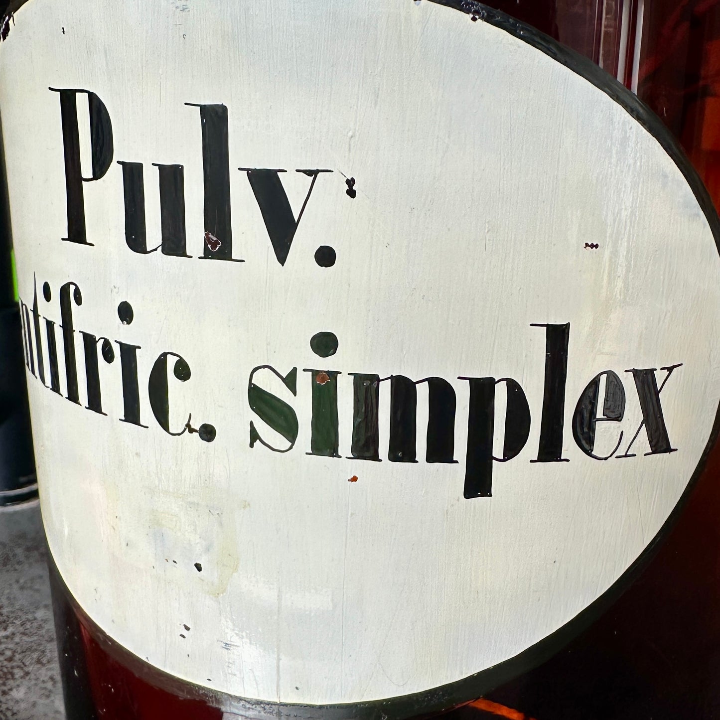 Grande Bouteille de Pharmacie Ancienne en Verre Ambre