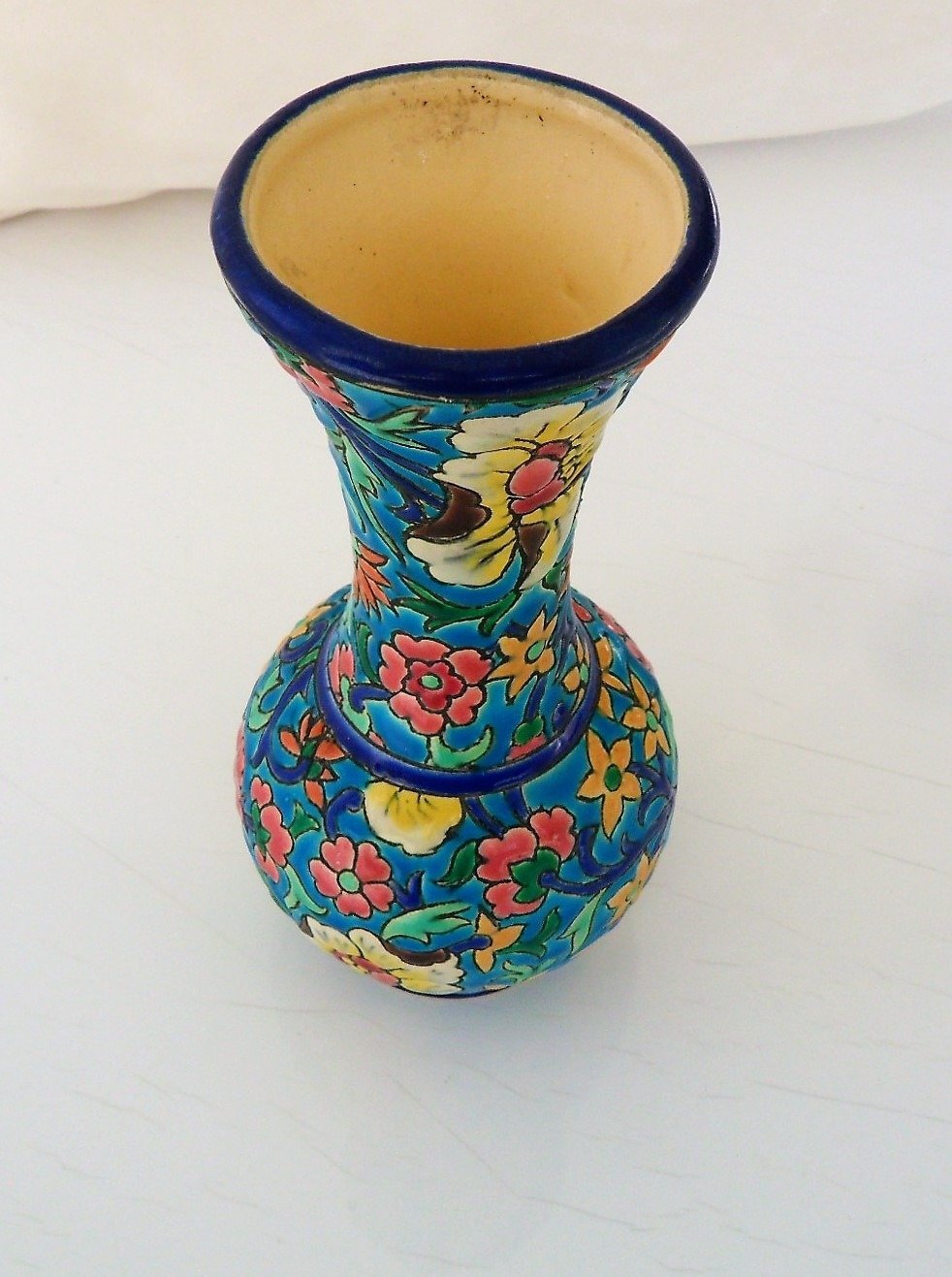 Vase soliflore - manufacture des émaux de Longwy