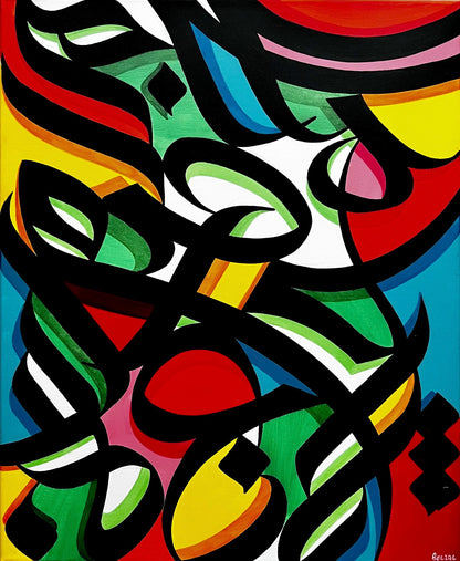 « Style Lettering » de Belzac (1984) - Toile originale acrylique et aérosol
