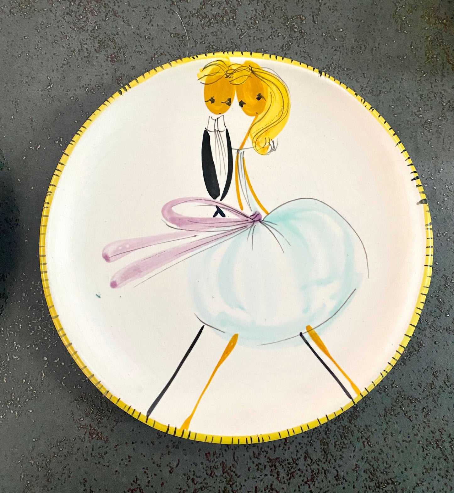 Service duo à thé ou café par l'atelier CERENNE à VALLAURIS, vers 1955.