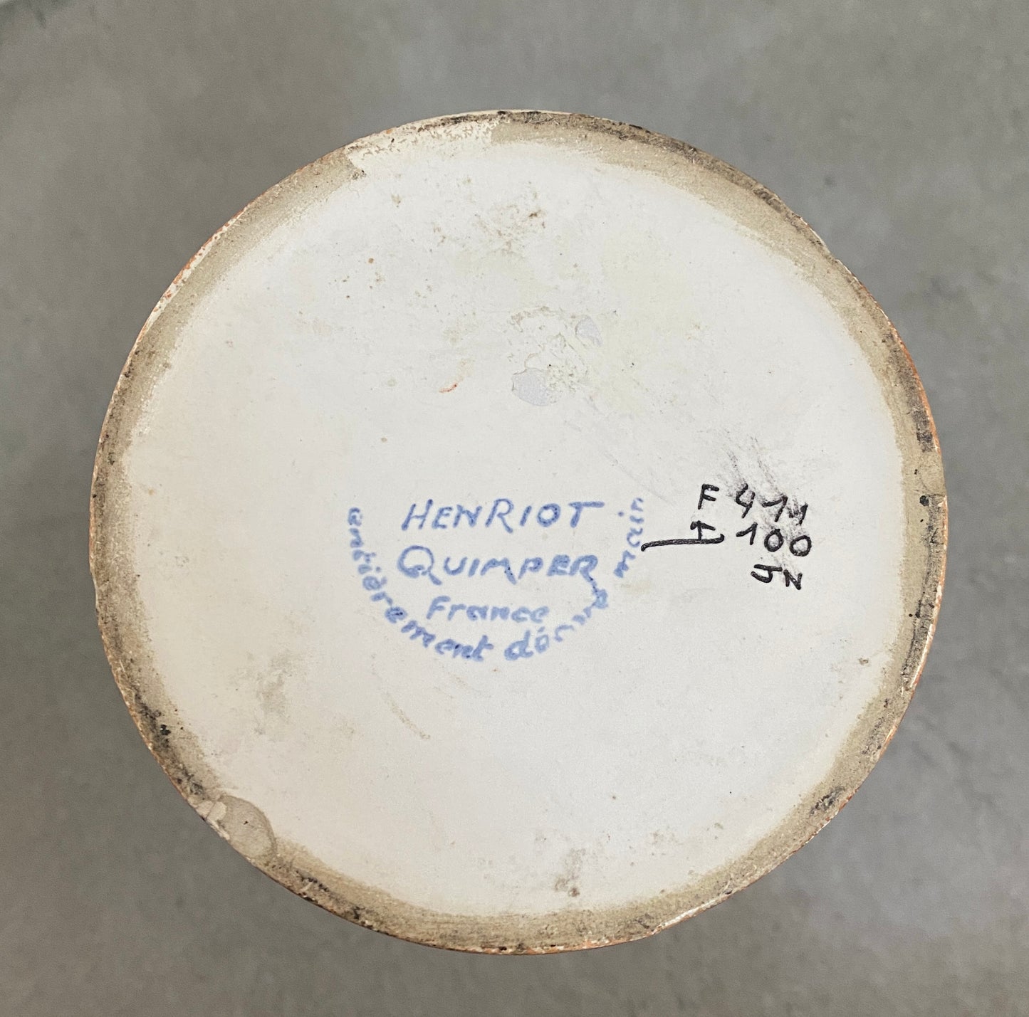 Vase « HENRIOT - QUIMPER », en céramique - Années 70