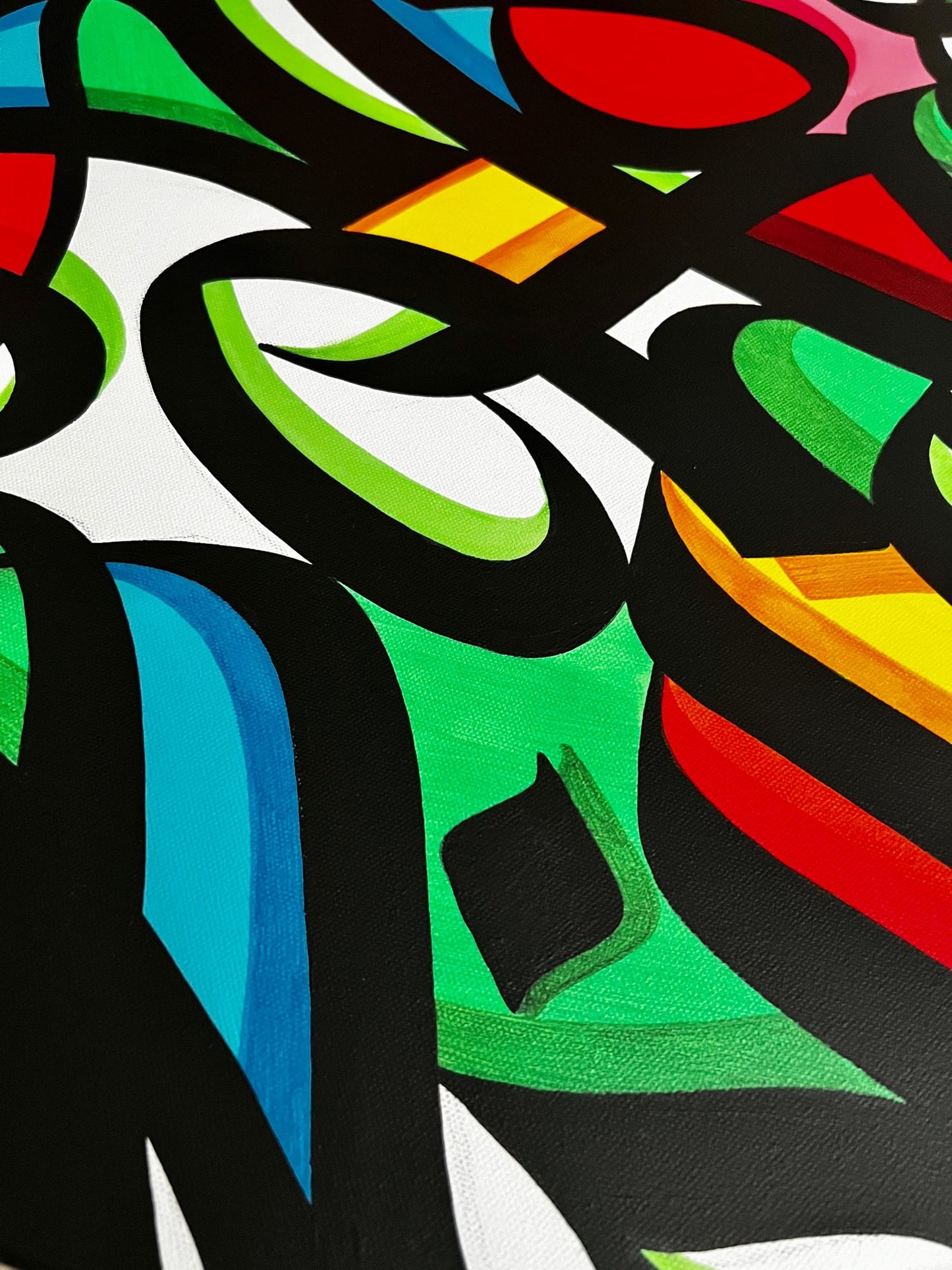 « Style Lettering » de Belzac (1984) - Toile originale acrylique et aérosol