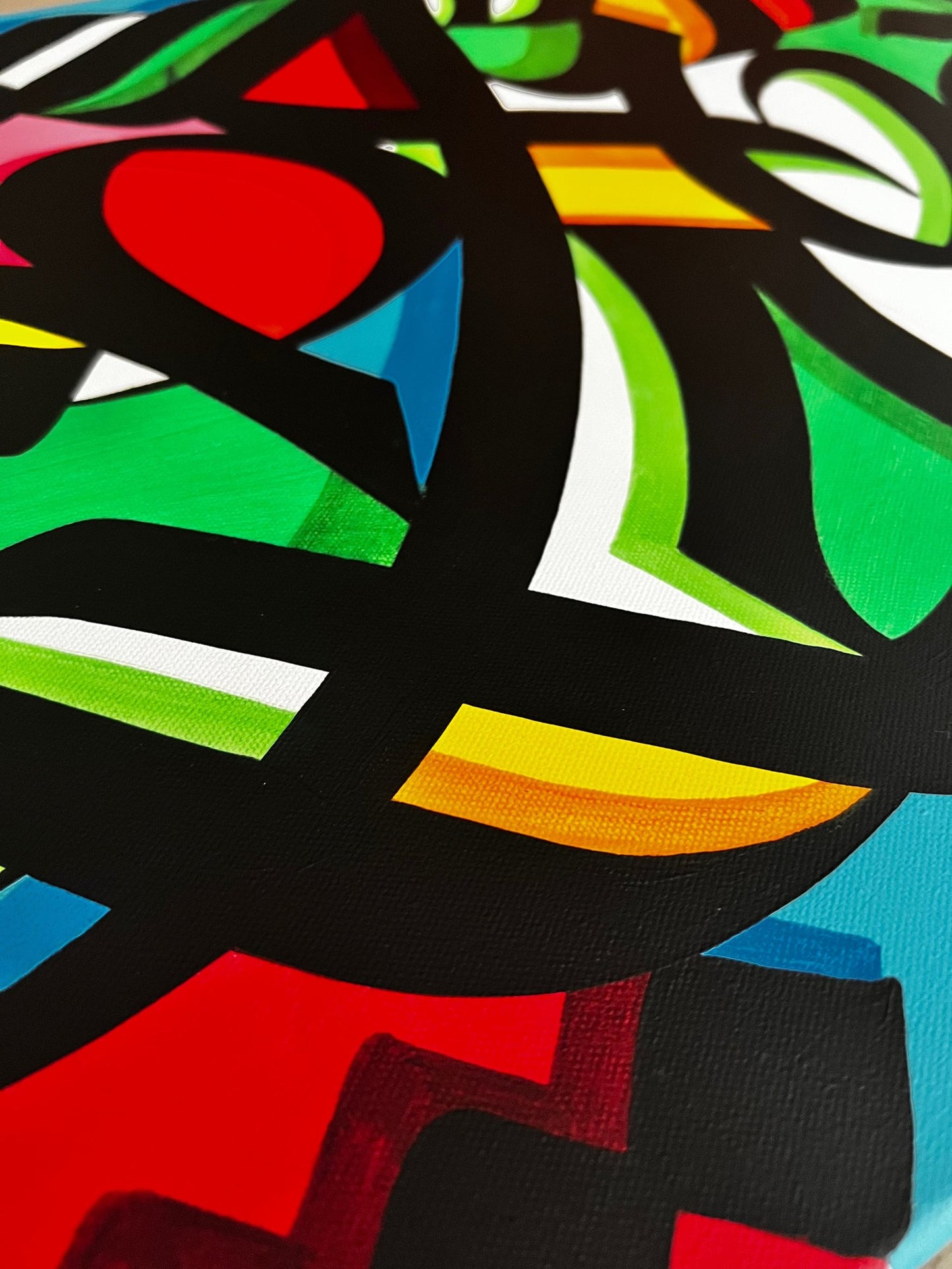 « Style Lettering » de Belzac (1984) - Toile originale acrylique et aérosol