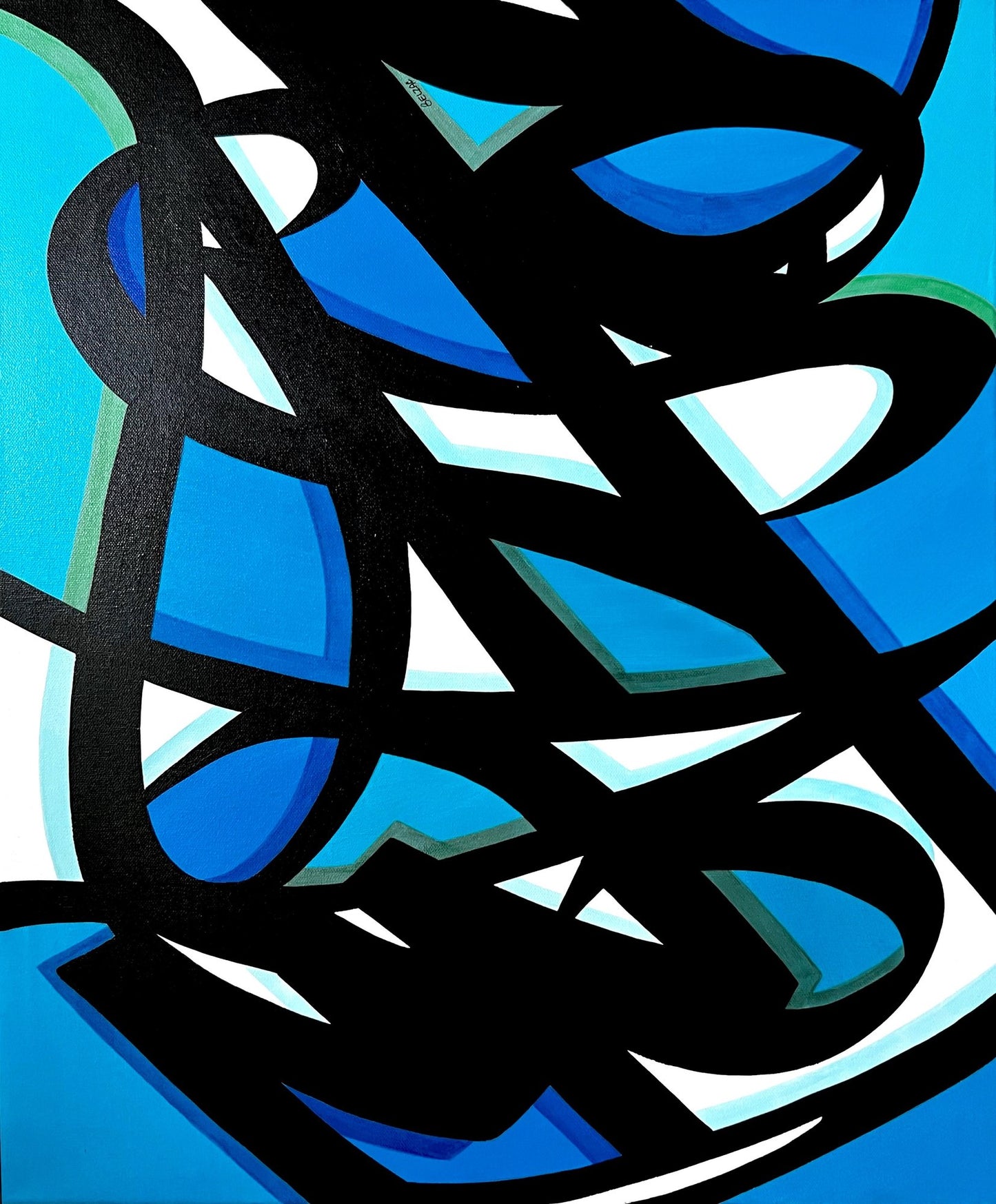 « HAWAÏ » de Belzac (1984) - Toile originale acrylique et aérosol
