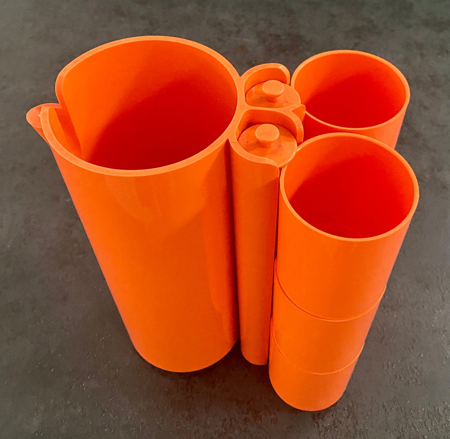 Service à orangeade emboîtable en plastique ABS orange - Jean-Pierre VITRAC