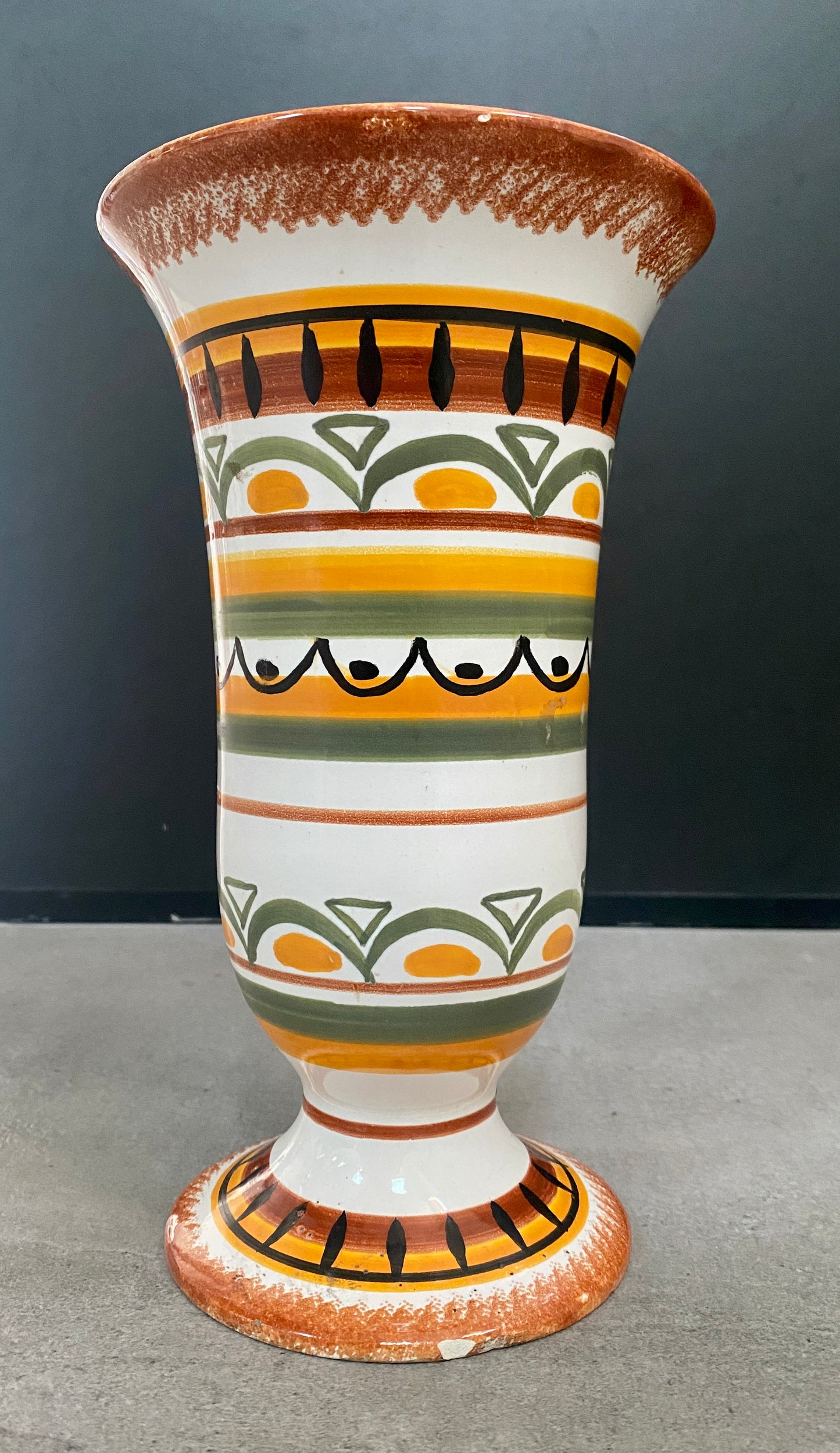 Vase « HENRIOT - QUIMPER », en céramique - Années 70