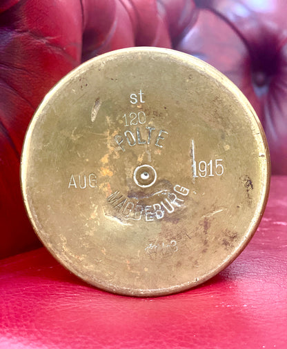 Paire de vases en cuivre - Obus 1914-18 - Allemands - Art des tranchées