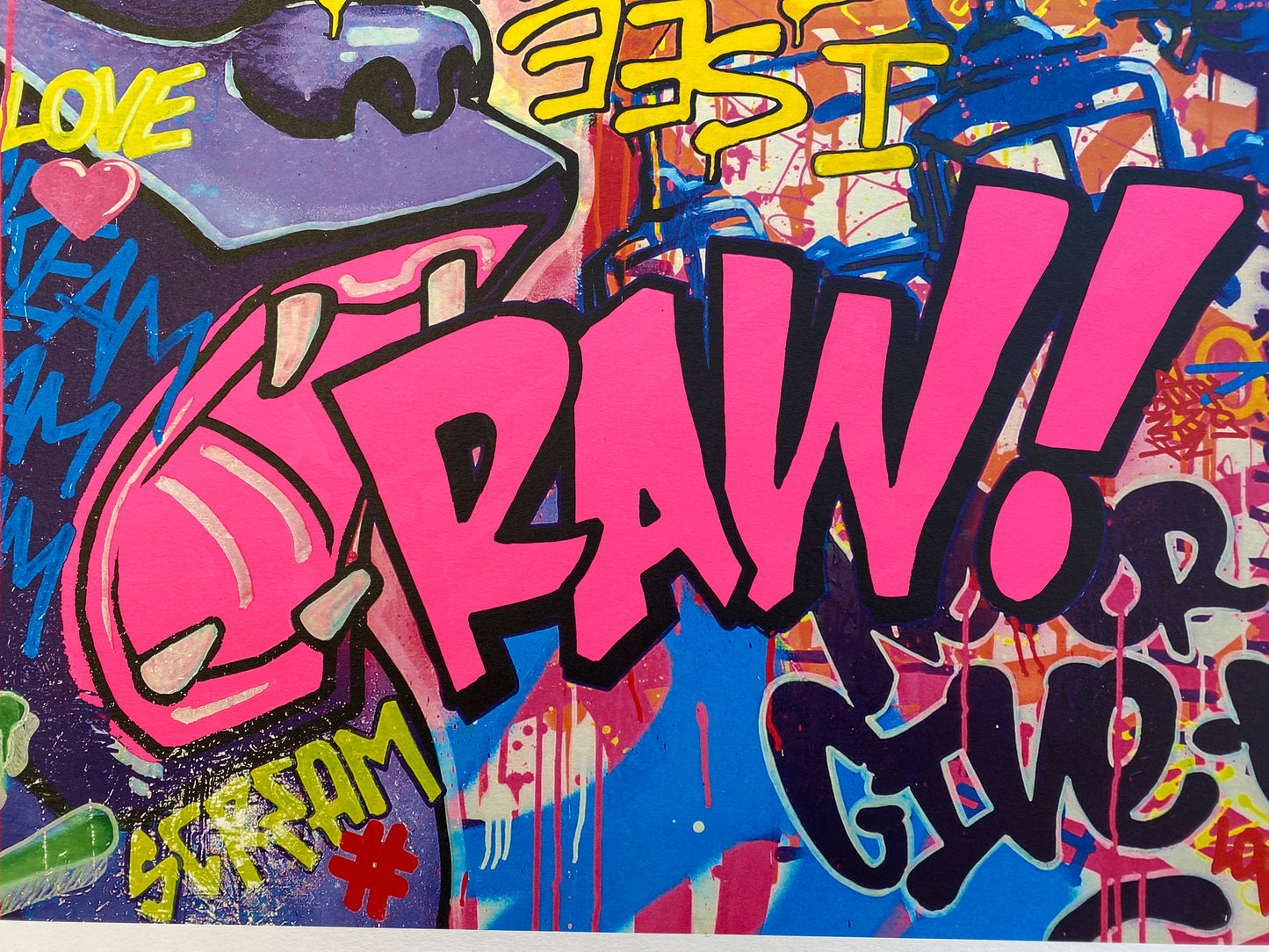 RAW ! pink, Richard Orlinski : Lithographie numérotée