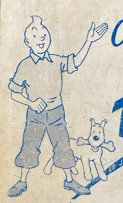 Tintin - Affiche cartonnée publicitaire