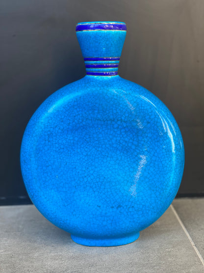 LONGWY - Vase gourde en faïence émaillée