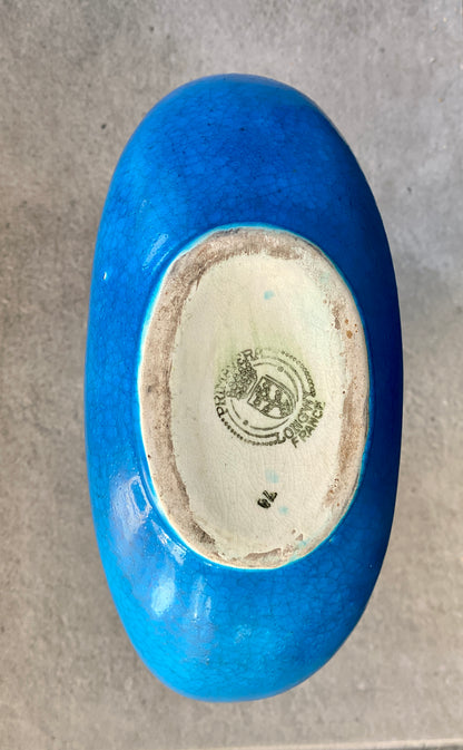 LONGWY - Vase gourde en faïence émaillée