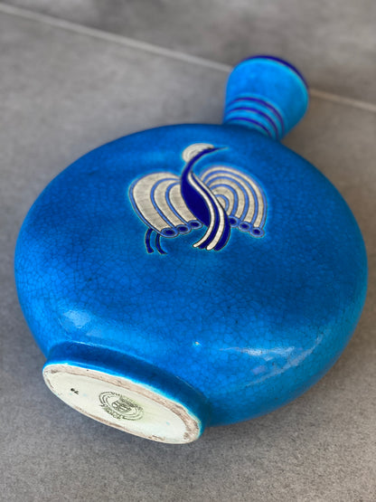 LONGWY - Vase gourde en faïence émaillée