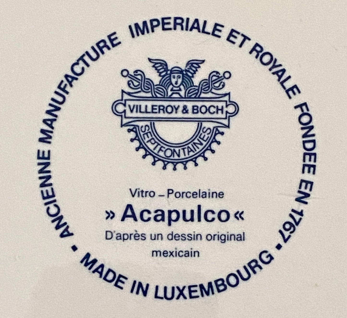 Plat rond en céramique, série " Acapulco " - Villeroy & Boch
